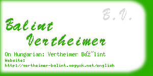 balint vertheimer business card